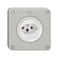 NUPU-Steckdose NEVO, 1×T23, lichtgrau