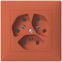 Prise ENC SIDUS 3×T23 orange avec shutter