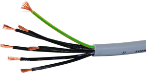 Câble de commande LiYY 7×2.5mm² numéroté gris