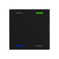 EB-Taster KNX RGBW MDT BE-TAL600216.01 2T/4B schwarz matt "neutral"