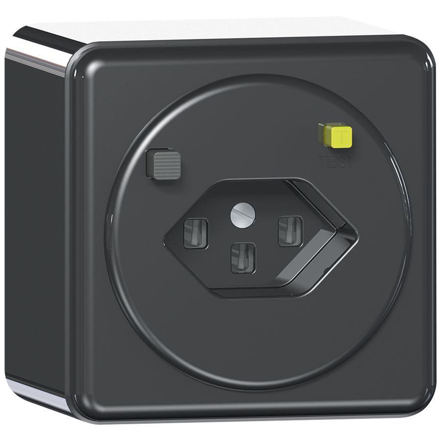 Presa FI AP CLASSIC T23 30mA nero