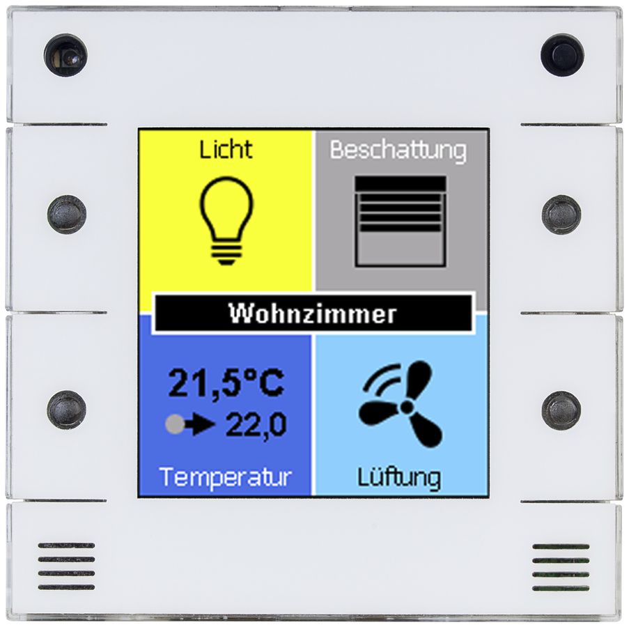 Appareil d'ambiance INC u::Lux Switch, version digitalSTROM, 55×55mm, blanc