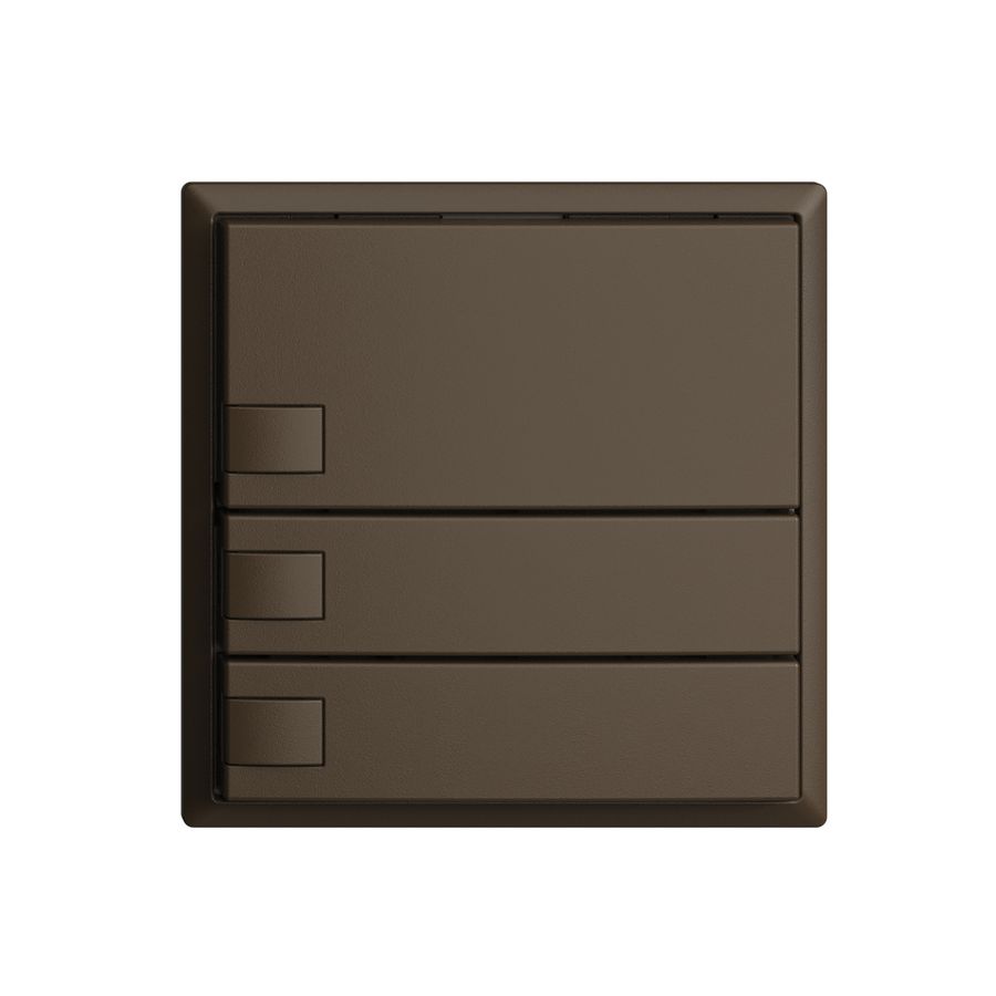 Poussoir univ. ENC 3×1t EDIZIOdue coffee, sans LED