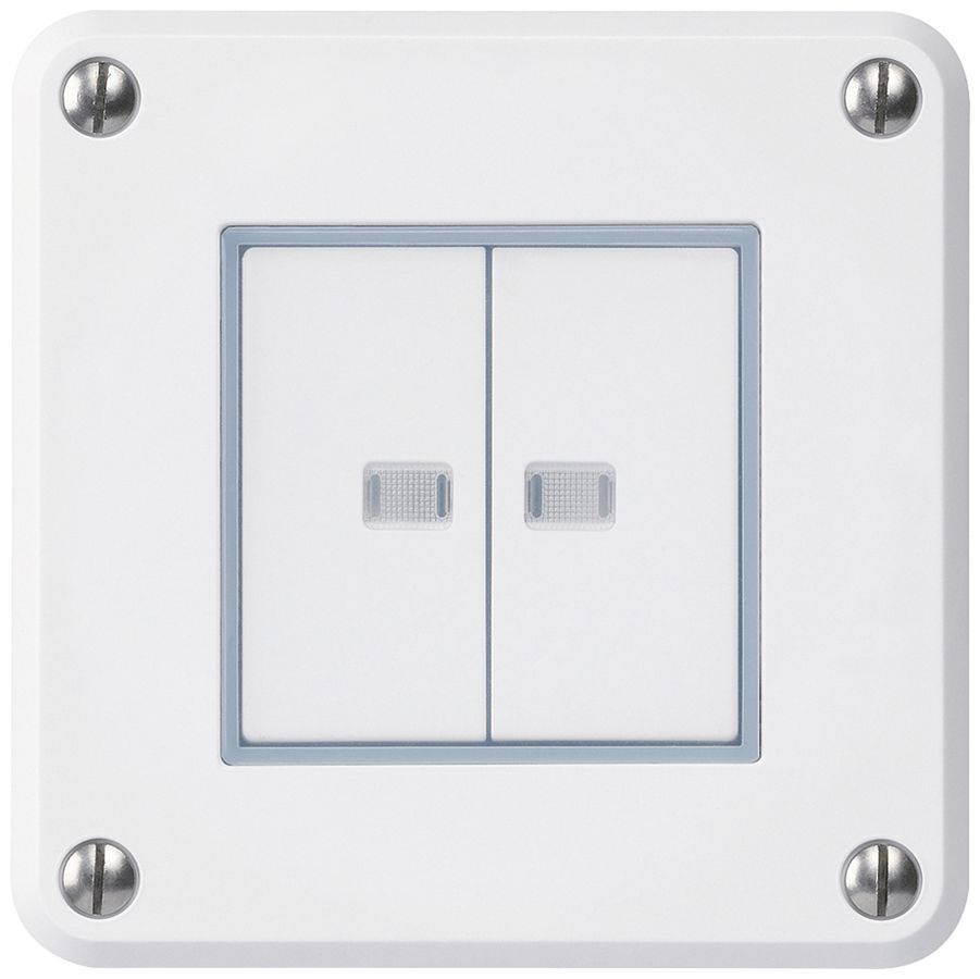 Interruttore INC robusto IP55 schema 3+3 2×illuminato bianco
