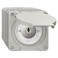 NAP-Drehschalter NEVO, 3/1L, mit Schloss&2 Schlüsseln, KS, 2-1-2-1, lichtgrau