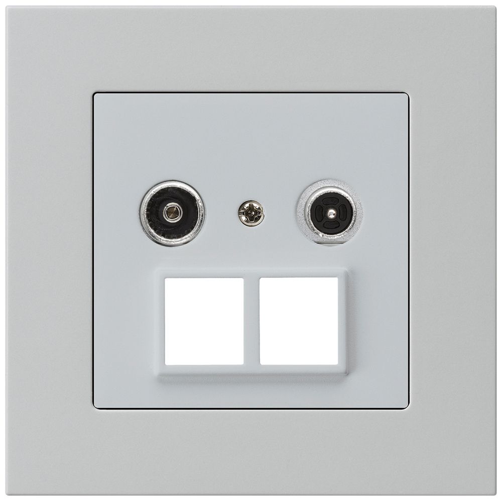 Prise multimédia ENC kallysto.pro R/TV 19dB 2GHz gris clair