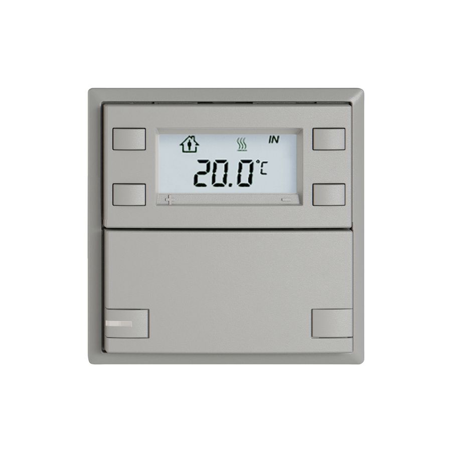 Poussoir RTH EDIZIO.liv SNAPFIX® a.RGB-LED 1×touche comm.2T grc