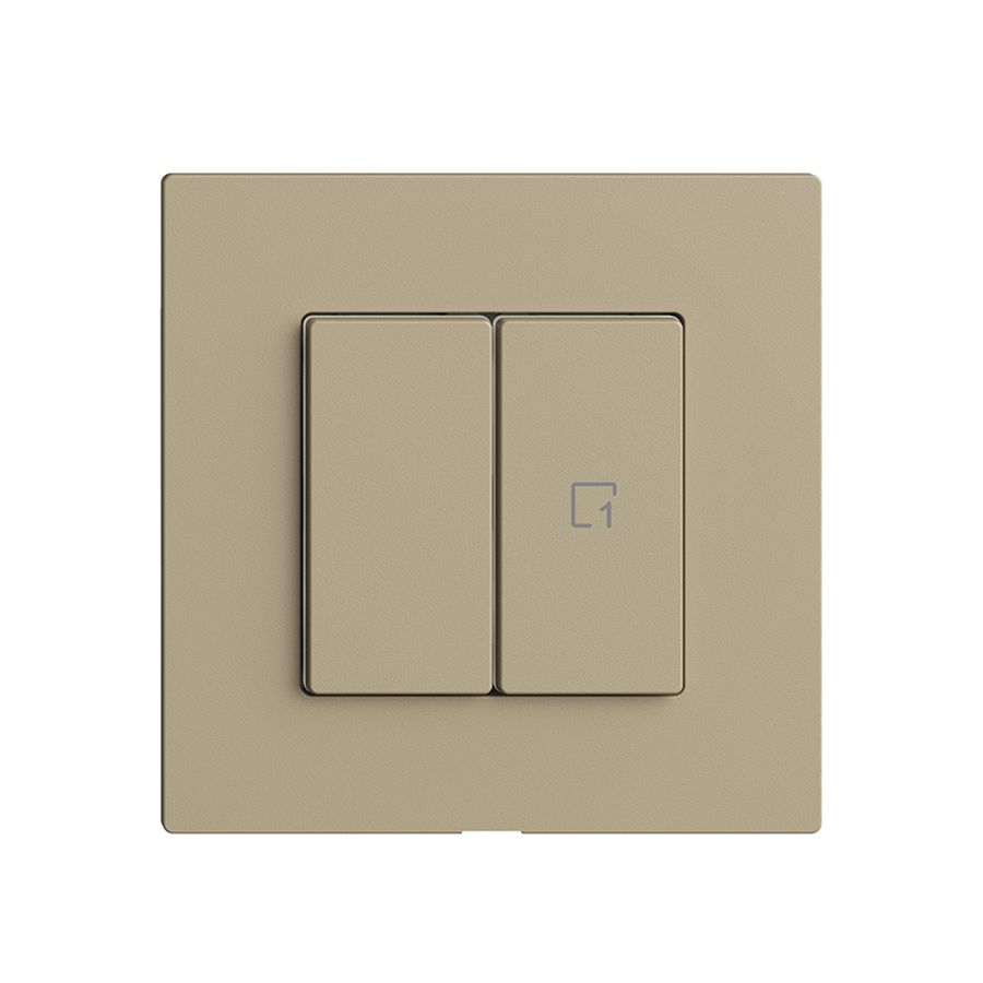 Druckschalter 1K/2T Szene Edue Wiser sand