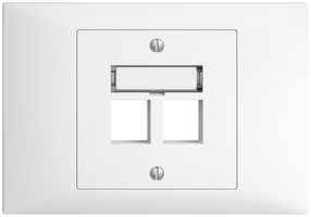 Kit de montage INC EDIZIOdue BKE, sortie droite 2×Keystone blanc