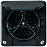 UP-Steckdose robusto 3×Typ 13/1 schwarz