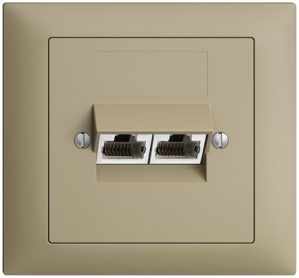 EB-Dose 2×RJ45/s 4P getr. EDIZIOdue sand ITplus