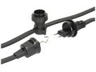 Guirlande d'illumination MH 16.5m avec 15 douilles E27 IP55 noir