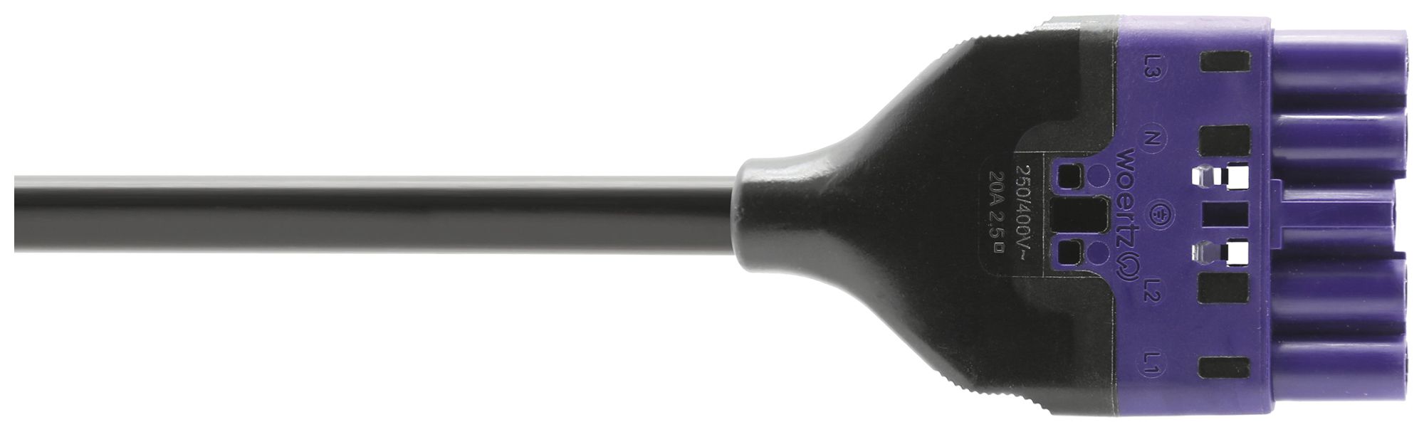 Anschlussleitung Woertz 49345/C1 5×2.5mm² 400V 20A 10m vi Stecker-frei Cca