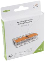 Morsetto di connessione WAGO 221 5×0.5…6mm² leva 41A 450V arancione trasparente