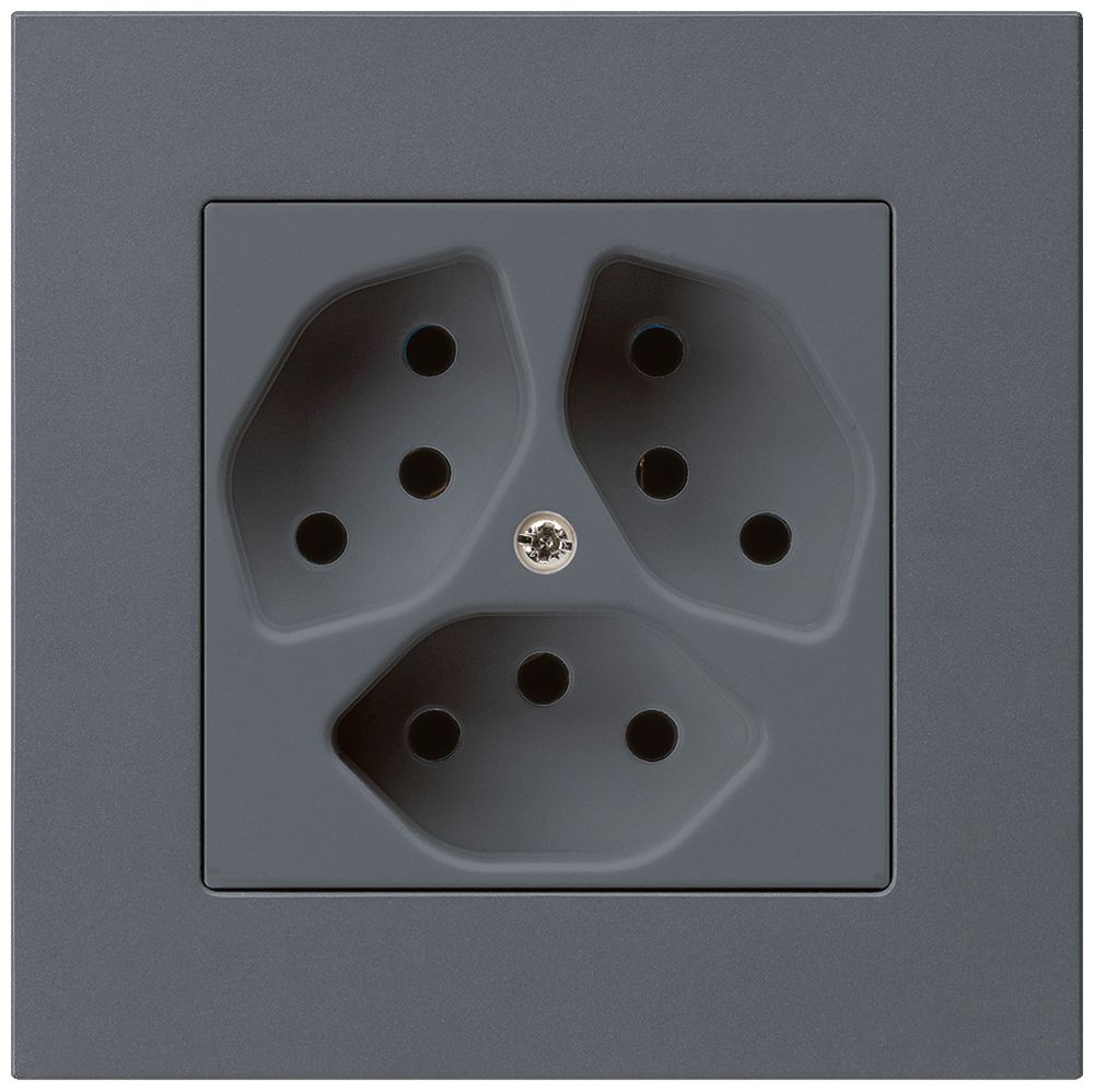 Prise ENC kallysto.pro 3×T13 anthracite