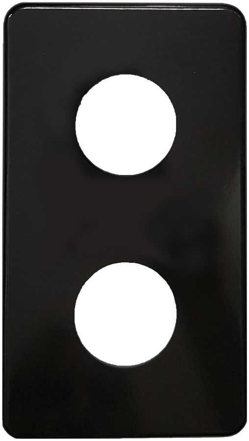 Abdeckplatte 2×II 2×43/60mm schwarz