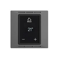 UP-Raumthermostat EDIZIOdue F dunkelgrau mit Display, Fussboden- und Raumregler