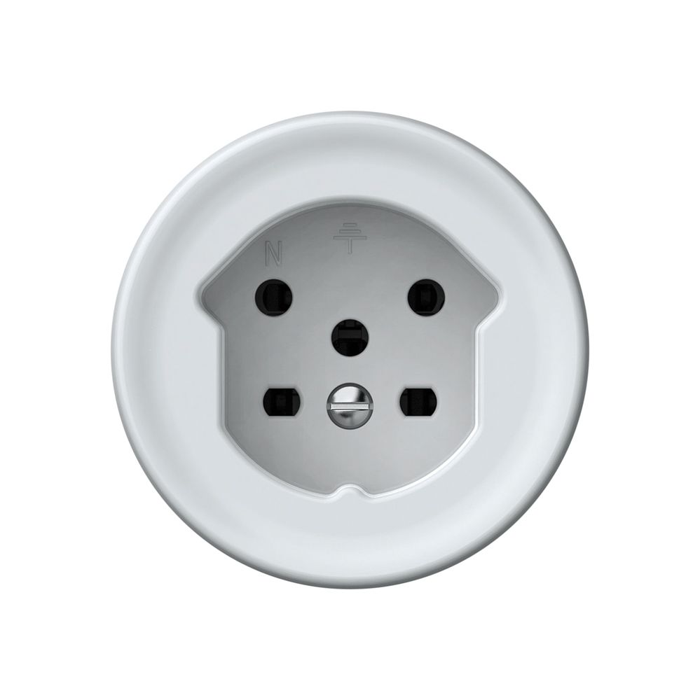 Steckdose origin 1×Typ 15 10A 230V 60×60mm weiss