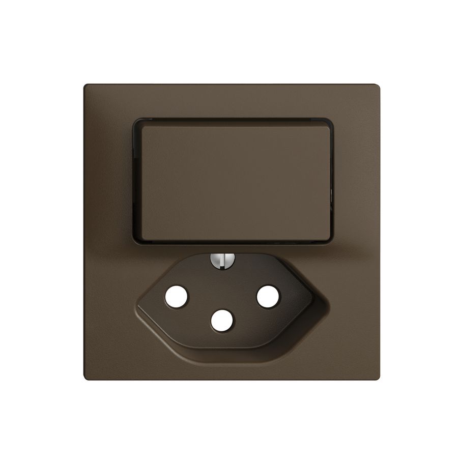 Frontset 60×60mm EDIZIOdue coffee T13, seitlich leuchtend