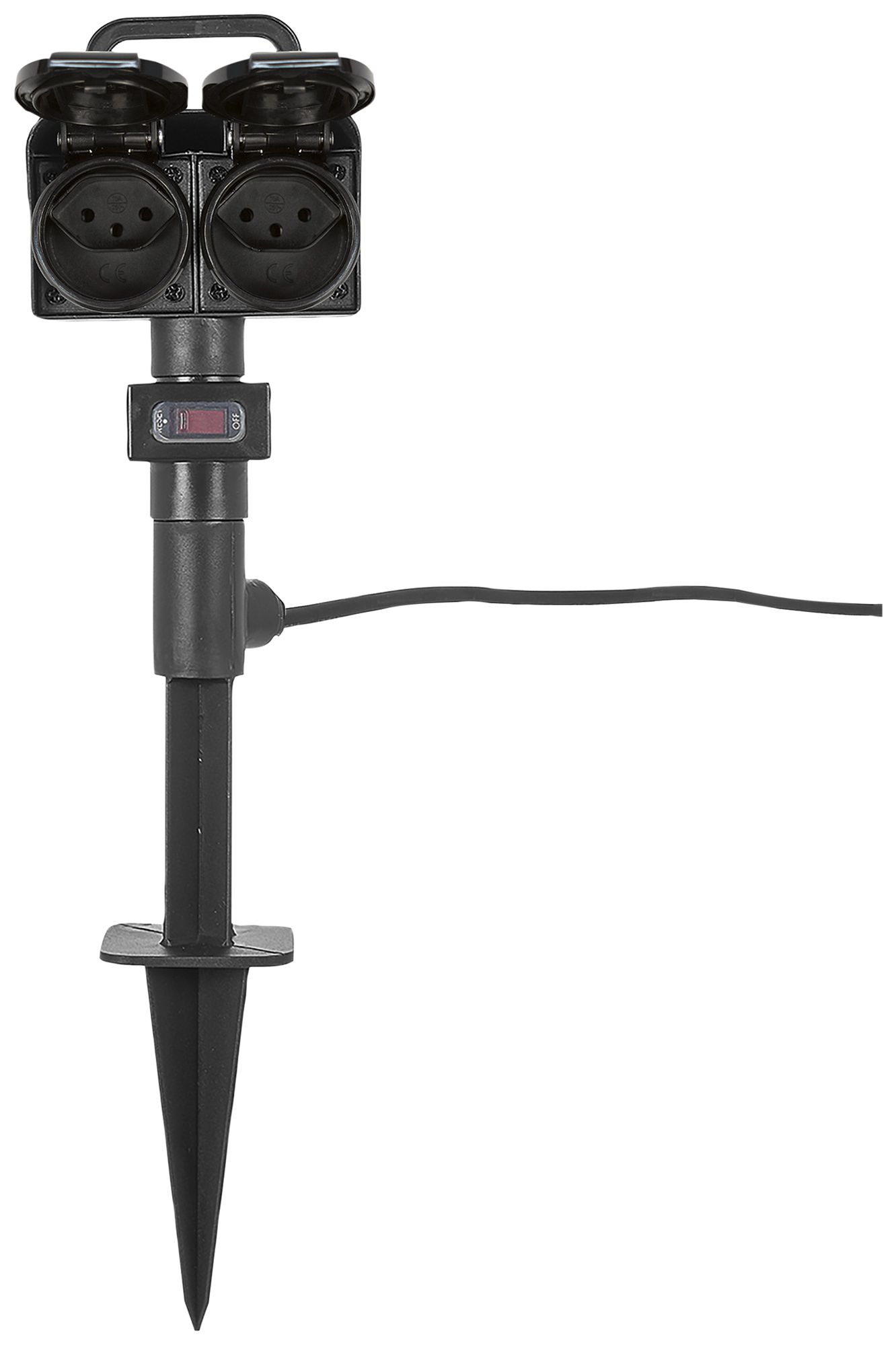 Gartensteckdose Steffen GardenLine Erdspiess 2×T13 Kabel 3m IP44