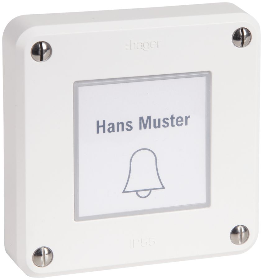 Trasmettitore murale RF Omnio compasso robusto locale humidi 1-canale s.batteria