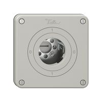 Drehschalter NEVO, 0/1L, ohne Zylinder, KS, 0-1-0-1, lichtgrau