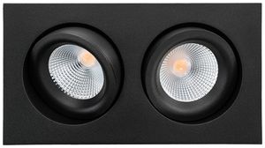 LED-Downlight SG Junistar Lux Square 2×7W 1160lm 927 IP20/IP44 42° DIM 175×95 sz
