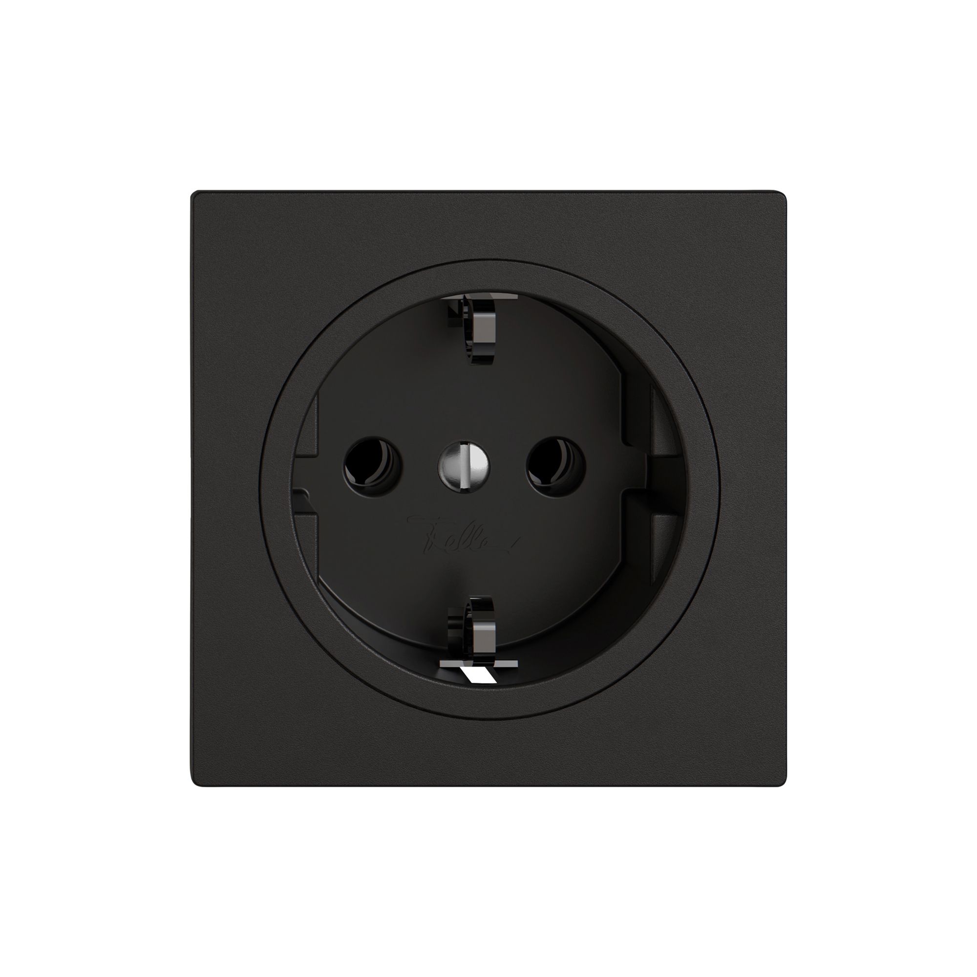 Steckdose EDIZIO.liv SNAPFIX® SCHUKO 16A 230V 60×60mm schwarz