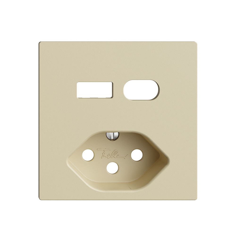 Montageset Feller EDIZIOdue für Steckdose USB Typ A+C + Typ 13 vanille