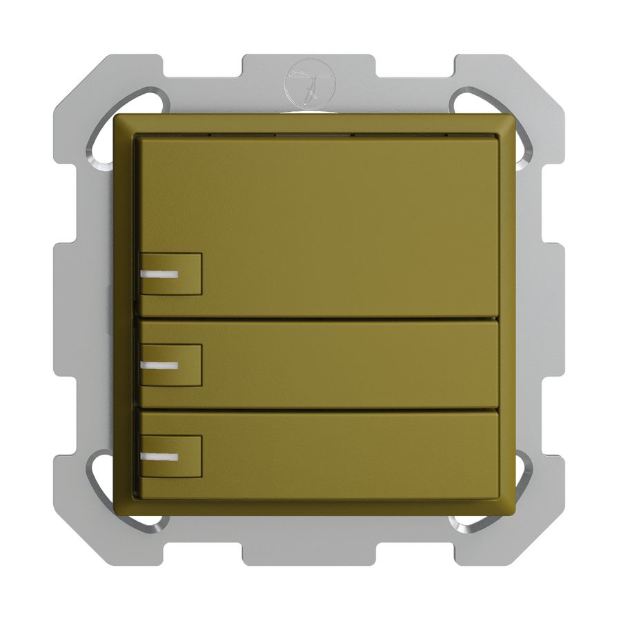 UP-KNX-Taster RGB EDUE, 250mW, m.RGB-LED, 3×Taste, 1×Tastenb., ov