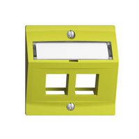 Montageset EDIZIOdue F, mit Schrägauslasshaube, für 2×Keystone, lemon