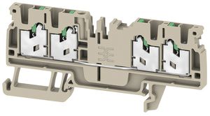 Durchgangs-Reihenklemme Weidmüller S4C 2.5 SNAP IN 2.5mm² beige