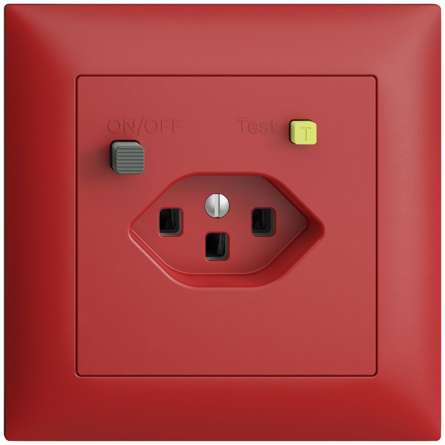 UP-Steckdose EDIZIOdue T23 FI 30mA FMI, berry