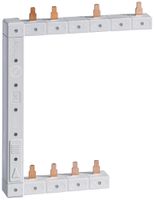 Kammschiene Hager 4P 3L Stift 10mm² 63A rechts L1N-L2N-L3N zu L1L2L3N weiss