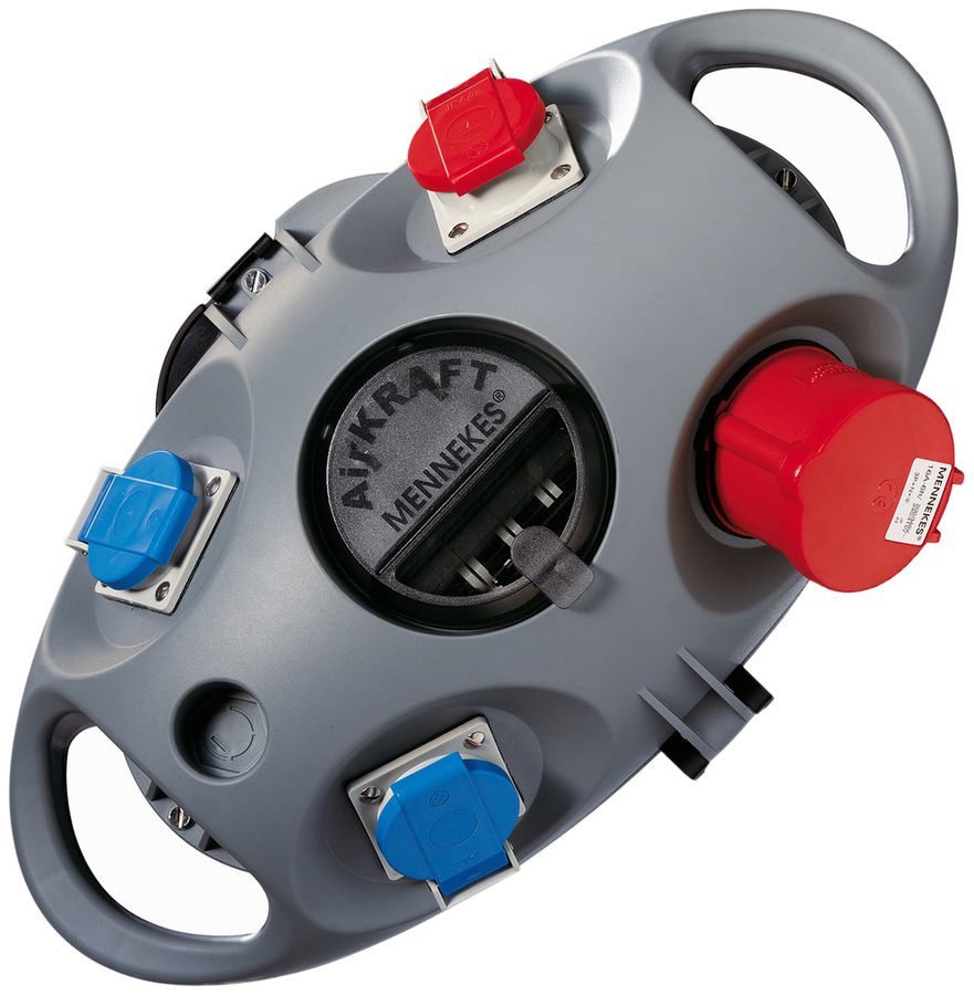 Stromverteiler AirKraft 16A 2×LS 2×T23 1×T25 1×CEE16/5L silber