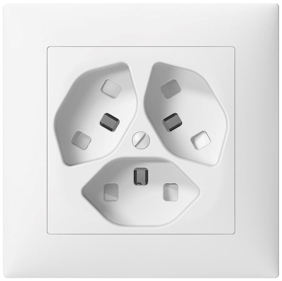 UP-Steckdose SIDUS 3×T23 weiss