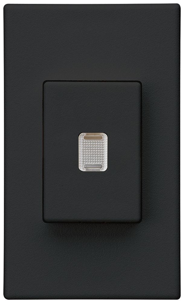 EB-Druckschalter Hager FLF 10A/250V 3/1L beleuchtet schwarz