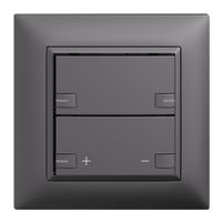 UP-Frontset EDIZIOdue zeptrionAIR Dimmer ohne Bezeichnung mit LED dunkelgrau