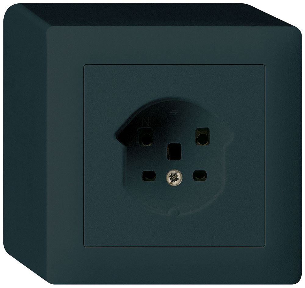 AP-Steckdose kallysto T25 schwarz Schraubklemme