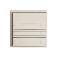 Pulsante KNX RGB EDUE, 250mW, s.LED, c.inserto carta, 6×pulsante, 1×tasto, crema