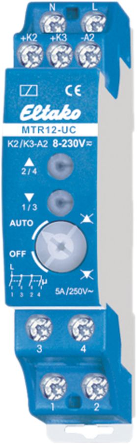 REG-Motorrelais Eltako 8…230VUC 2+2S, MTR12