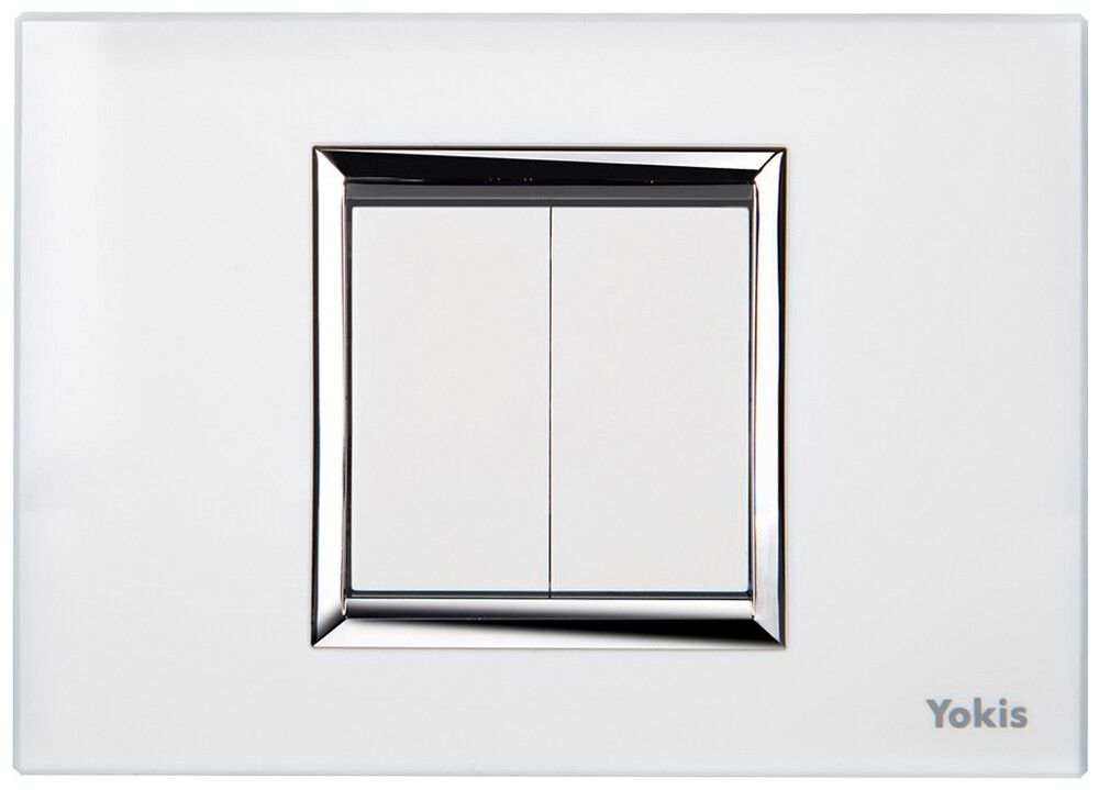 Émetteur mural RF AP Yokis TLM2T503, 2 touches blanc