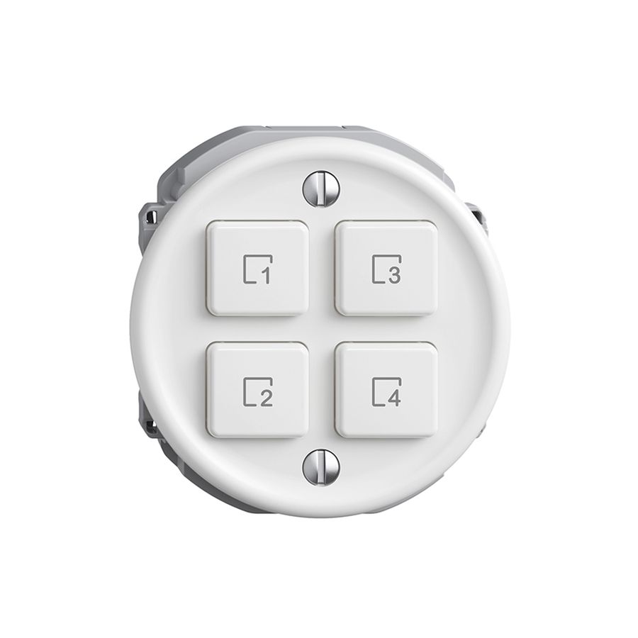 Comando per pulsante scena 4 scene/4T Sdue Wiser bianco