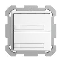 Pulsante KNX RGB INC EDUE, 250mW, s.LED, c.carta, 2×pulsante, com.1×tasto, bi