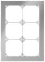 UP-Kopfzeile EDIZIO.liv prestige SNAPFIX® 3×2 214×154mm chromstahl poliert