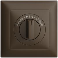 Kit frontal EDIZIOdue Aperto->I<-Chiuso coffee 88×88mm pour contact pivotant