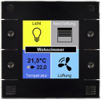 EB-Raumbediengerät u::Lux Switch, Ausführung digitalSTROM, 55×55mm, schwarz