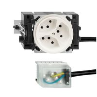 EB-Steckdose FH 3×T13 L1 weiss 53mm für Flachkabel Powerbus