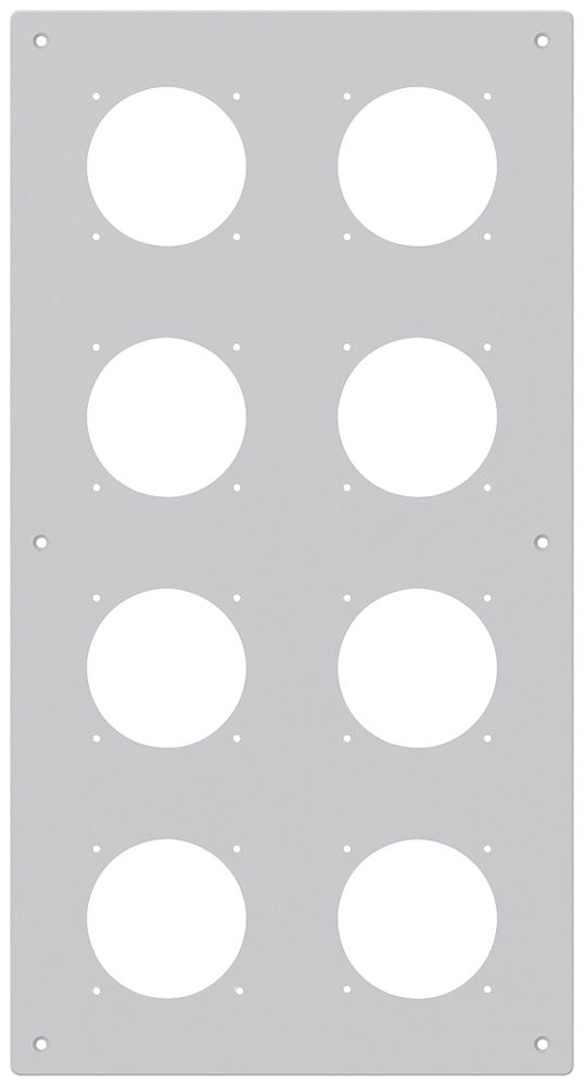 UP-Montageplatte robusto 4×2 Aluminium, grau