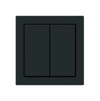 Pulsante KNX Hager BA kallysto A doppio 60×60mm nero